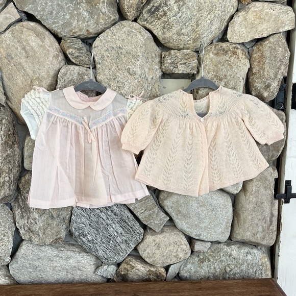 Fawn Fashions Other - Fawn Fashions Girls Handmade Blouse, Julius Berger Wool Thin Lace Sweater 3-6m
